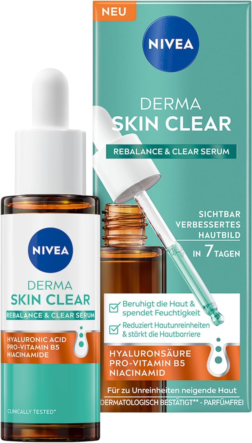 سرم ضدجوش درما نیوا 30 میل DERMA SKIN CLEAR SERUM سرم ضدجوش و آبرسان درما نیوا 30 میل