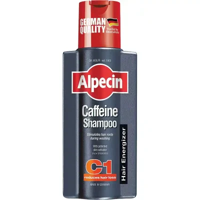 شامپو آلپسین اصل آلمان مدل کافئین ضد ریزش تقویتی Alpecin C1 germany سایز 375 میل - میلتینو