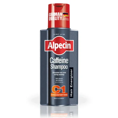 شامپو آلپسین اصل آلمان مدل کافئین ضد ریزش تقویتی Alpecin C1 germany سایز 375 میل بزرگ