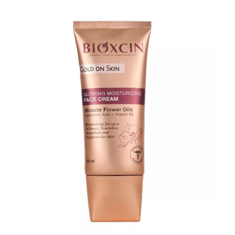 كرم مرطوب كننده و شفاف كننده بيوكسين ‌‌‌Bioxcin مدل Gold On Skin حجم 50 ميل