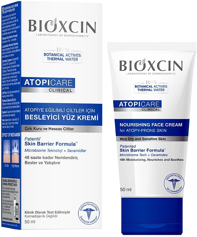 کرم صورت مغذی بیوکسین Bioxcin مدل آتوپیک برای پوستهای خیلی خشک و حساس - میلتینو