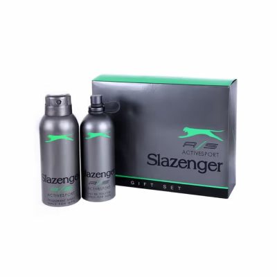 ست ادکلن و اسپری اسلازنگر Slazenger مردانه مدل Active Sport سبز